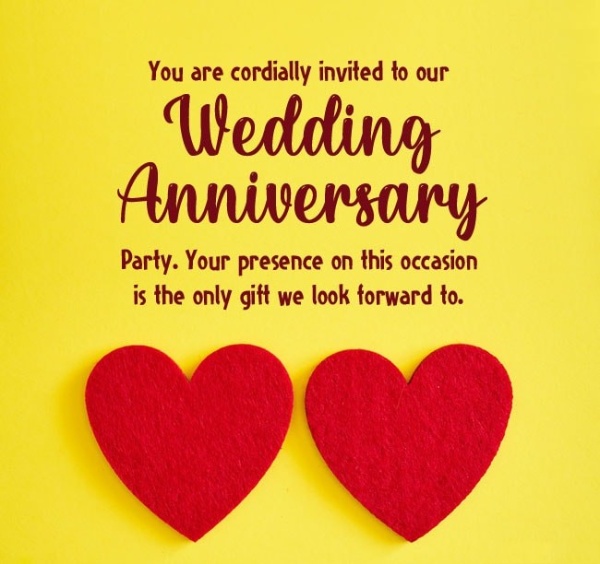 Wedding Anniversary Invitation Messages - Love Quotes, Wishes