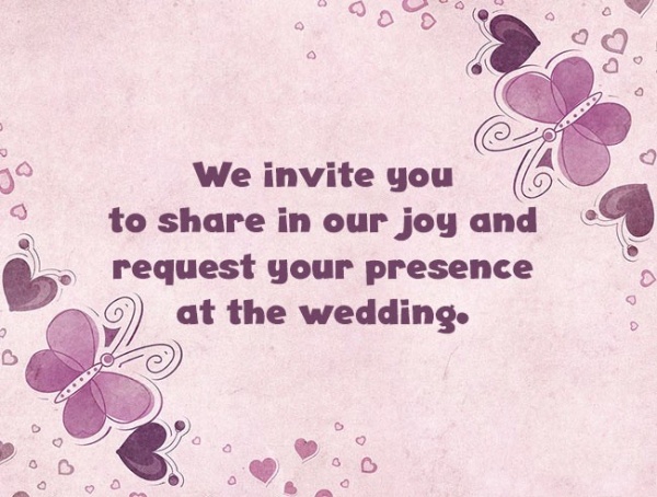 60+ Wedding Invitation Messages and Wording Ideas - Wishes & Messages Blog